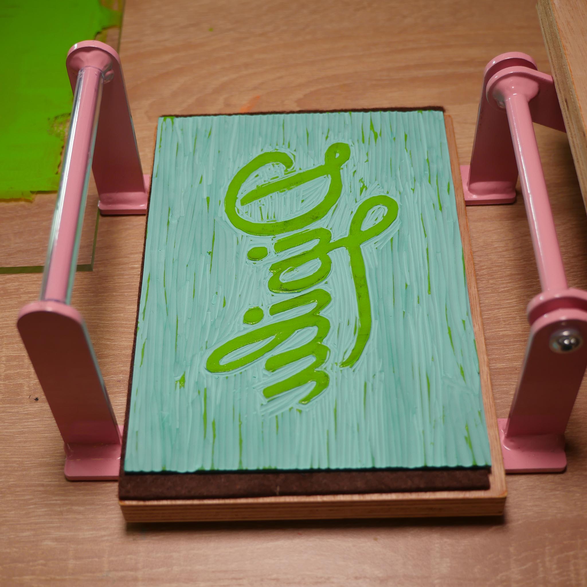 Linoldruck Set PRO A5 mit Bulky Press