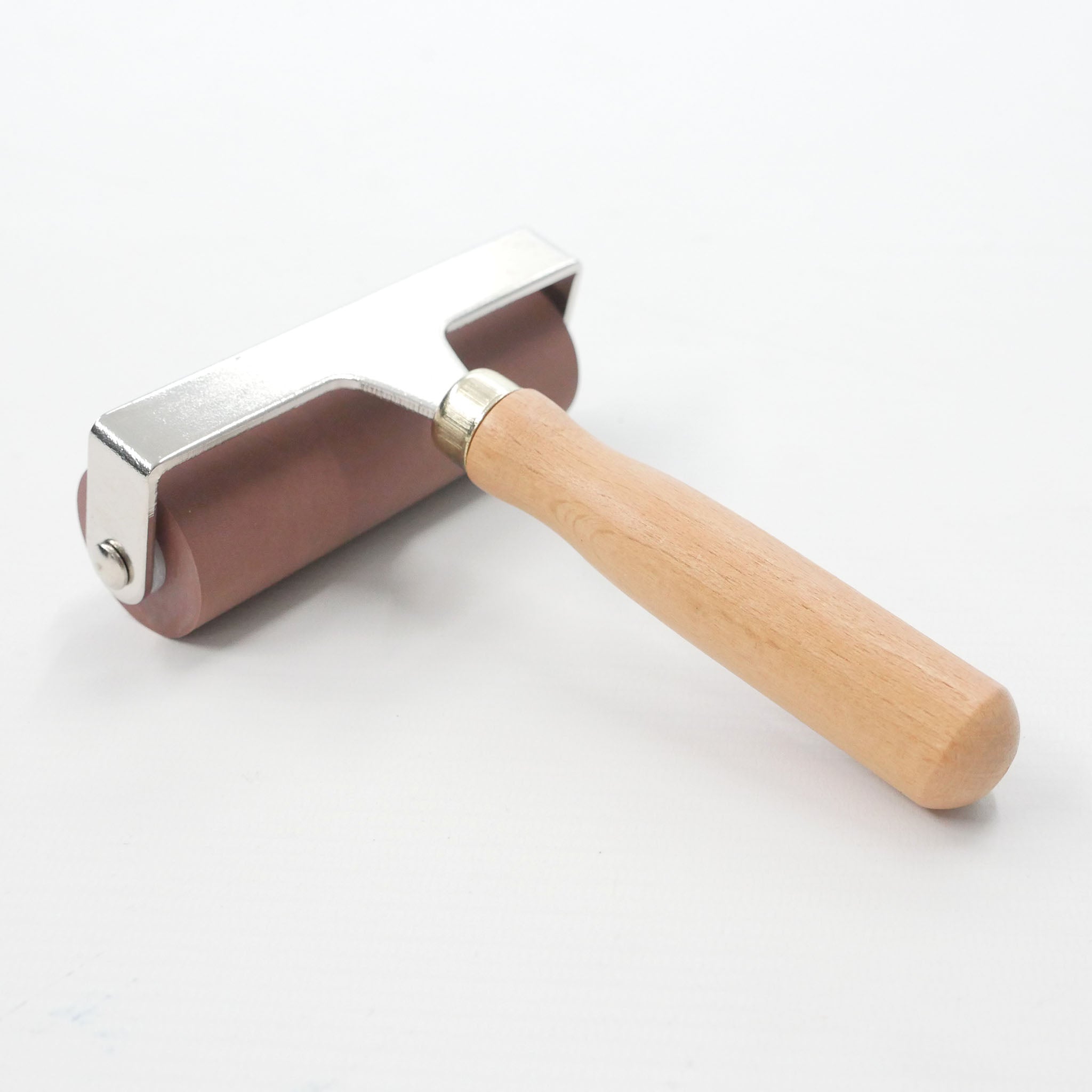 Premium linoleumsnede rubberroller met houten handvat 3 linoleumsnede