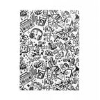 A3 Folie für Laserdrucke für den Siebdruck. Bedruckt mit einem urbanen Motiv.