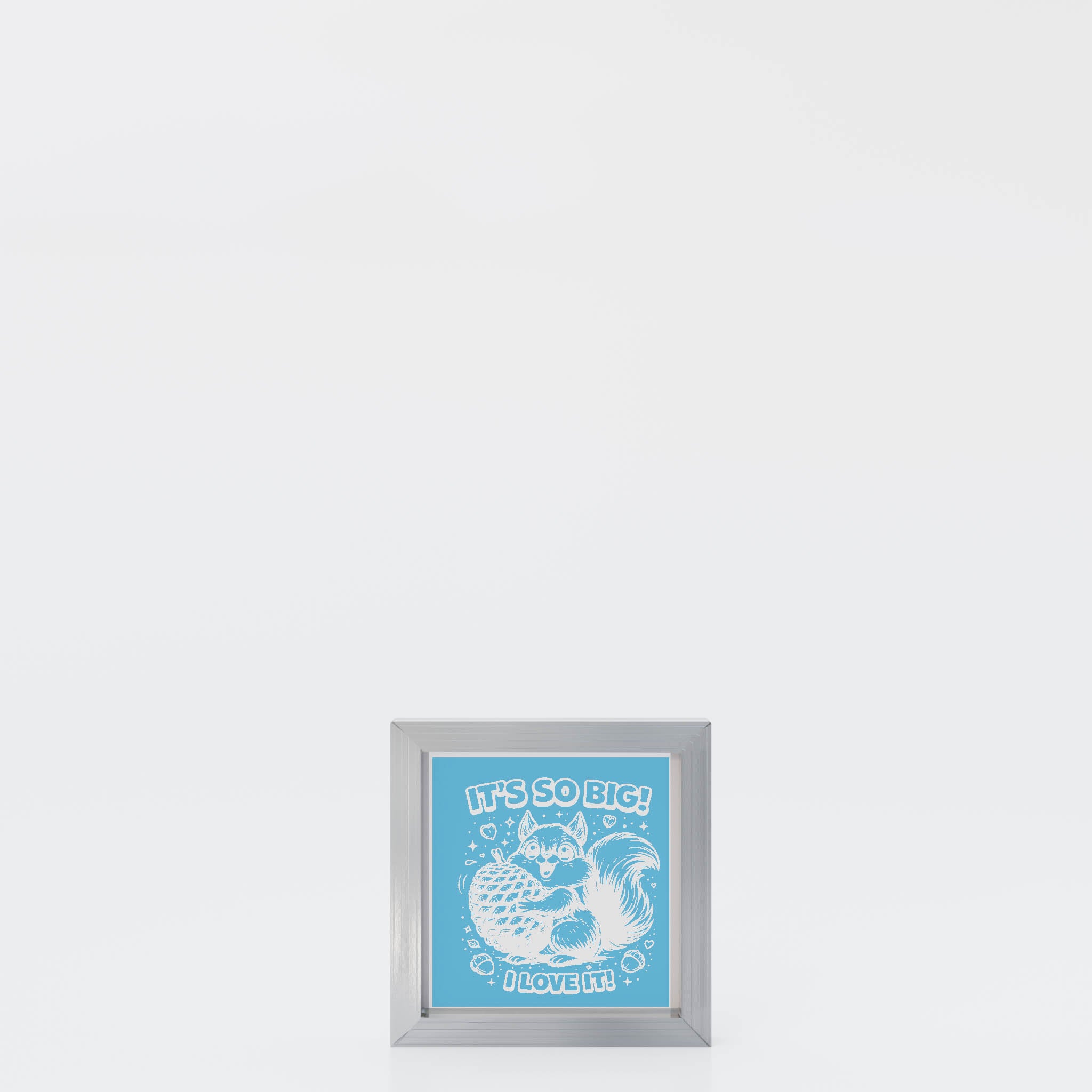 Example of a small exposed screen printing frame with customer design