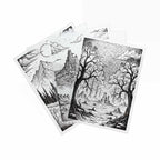 Drei Siebdruckfilme mit 3 unterschiedlichen landschaftlichen Motiven