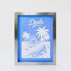 Siebdruckrahmen Schablone mit Strand Motiv