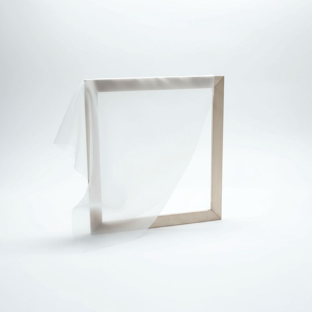 Siebdruckrahmen aus Holz und Siebdruckgewebe