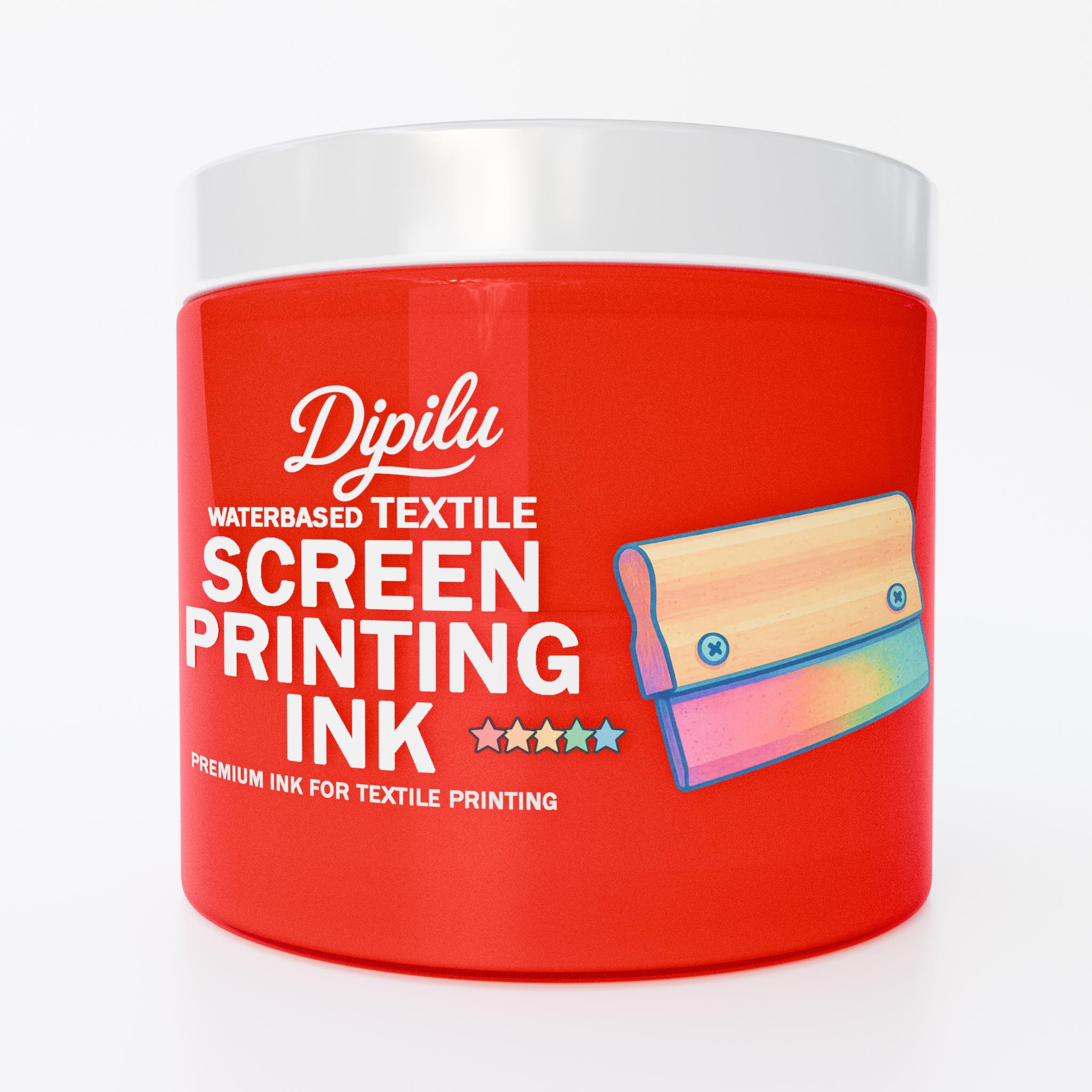 Screen printing ink FLUO red for textile printing