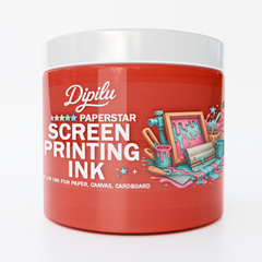 Red screen printing ink for paper