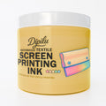 Dose mit 200ml Siebdruckfarbe gelb (wasserbasiert) für den Textildruck von Dipilu