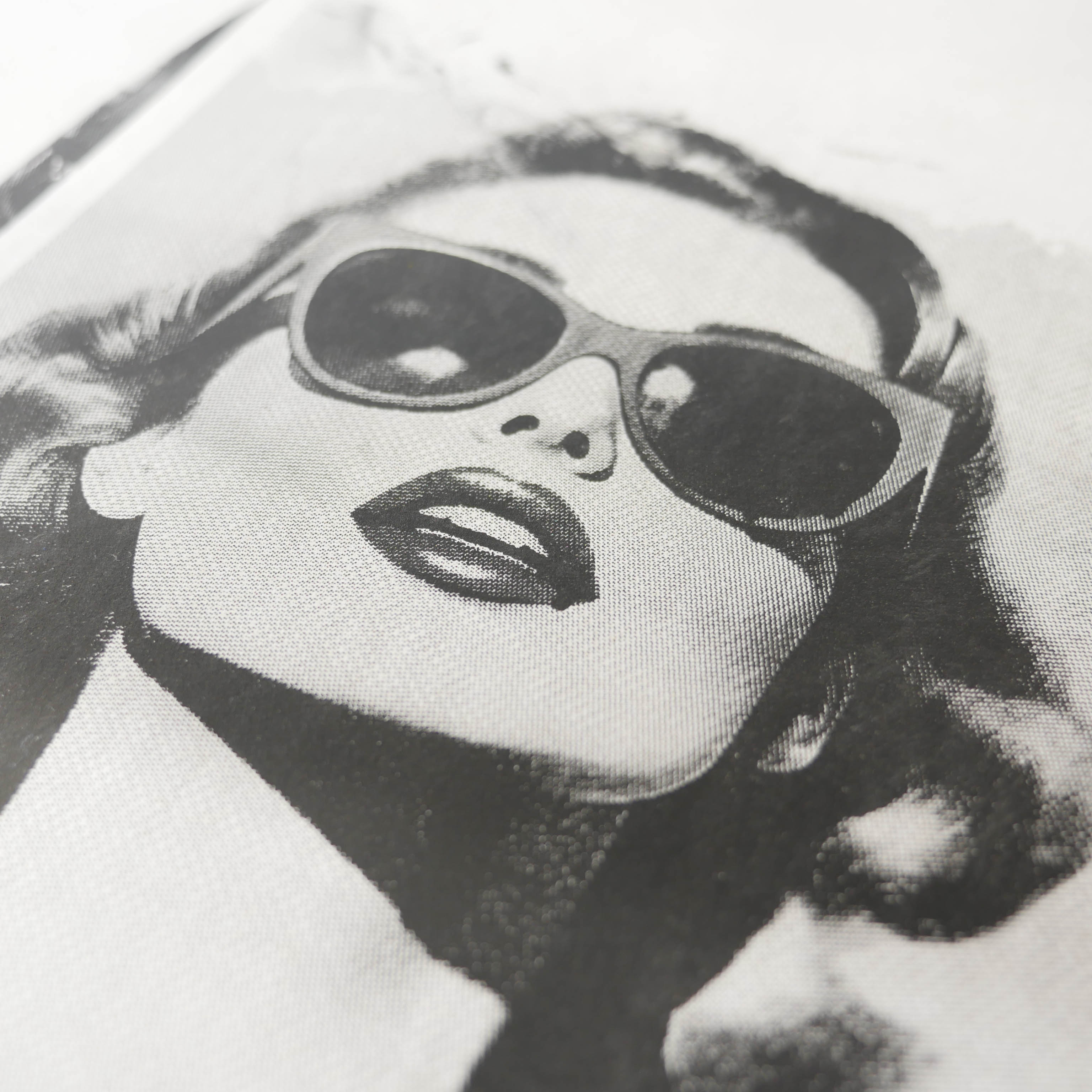 Screen printed T-Shirt with the DIY A4 screen printing kit