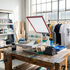 screen printing expert set in the studio
