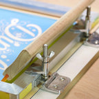 Siebdruck Starter Set Closeup Rakel und Klammern