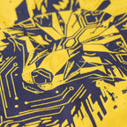 Screen Printing wolf on t-shirt close-up