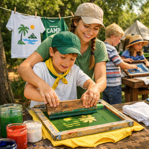 t-shirt bedrucken feriencamp siebdruck