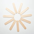 10 Holzspatel für den Siebdruck kreisförmig angeordnet